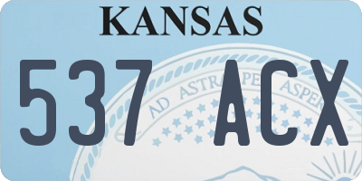 KS license plate 537ACX