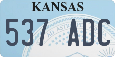KS license plate 537ADC
