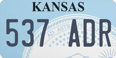KS license plate 537ADR