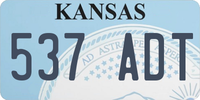 KS license plate 537ADT
