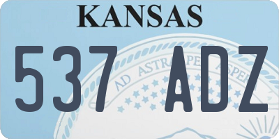 KS license plate 537ADZ