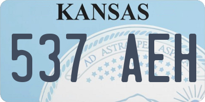 KS license plate 537AEH