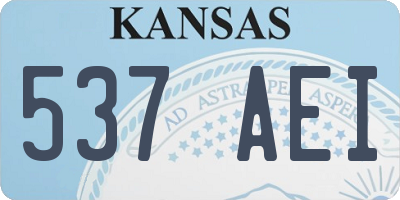 KS license plate 537AEI
