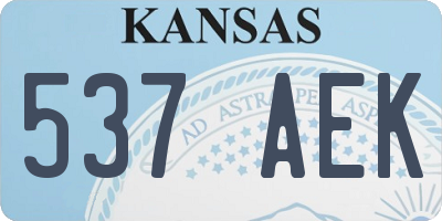 KS license plate 537AEK