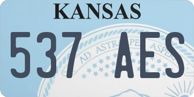 KS license plate 537AES