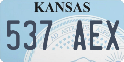 KS license plate 537AEX