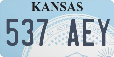 KS license plate 537AEY