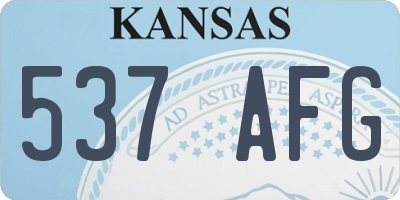 KS license plate 537AFG