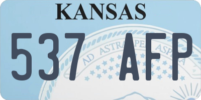 KS license plate 537AFP