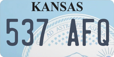 KS license plate 537AFQ