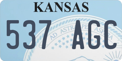 KS license plate 537AGC