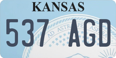 KS license plate 537AGD
