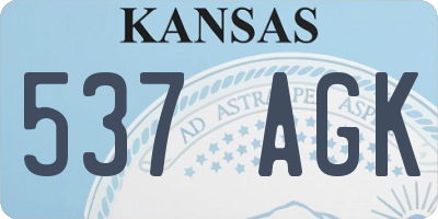 KS license plate 537AGK