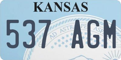 KS license plate 537AGM