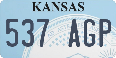 KS license plate 537AGP