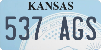 KS license plate 537AGS