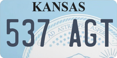 KS license plate 537AGT