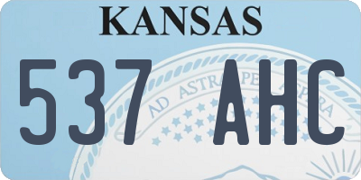 KS license plate 537AHC