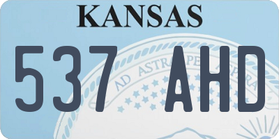 KS license plate 537AHD