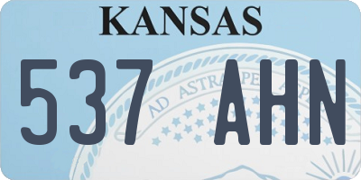 KS license plate 537AHN