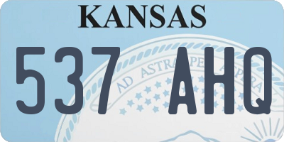 KS license plate 537AHQ