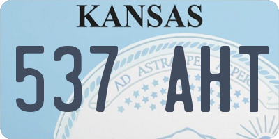 KS license plate 537AHT
