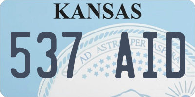 KS license plate 537AID