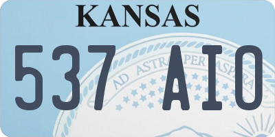 KS license plate 537AIO