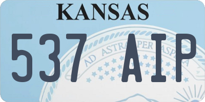 KS license plate 537AIP