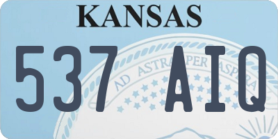 KS license plate 537AIQ