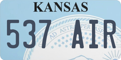 KS license plate 537AIR