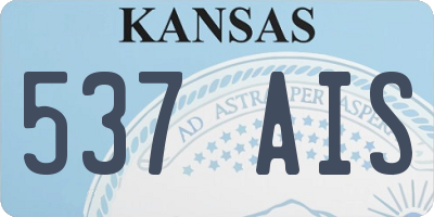KS license plate 537AIS