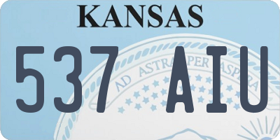 KS license plate 537AIU