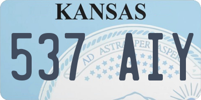 KS license plate 537AIY