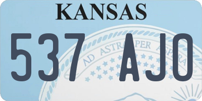 KS license plate 537AJO