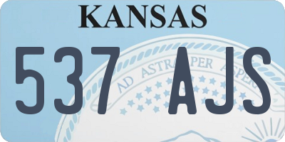KS license plate 537AJS