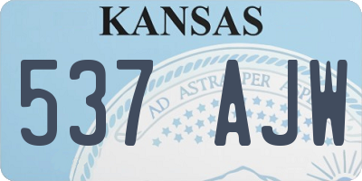 KS license plate 537AJW