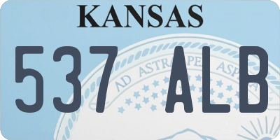 KS license plate 537ALB