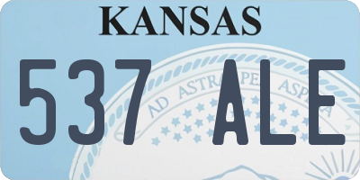 KS license plate 537ALE