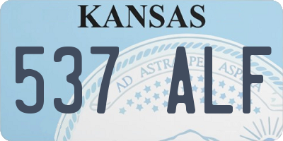 KS license plate 537ALF