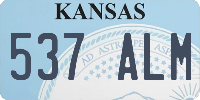 KS license plate 537ALM