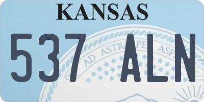 KS license plate 537ALN