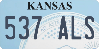 KS license plate 537ALS