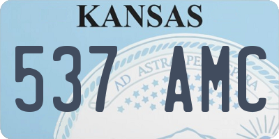KS license plate 537AMC