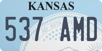 KS license plate 537AMD