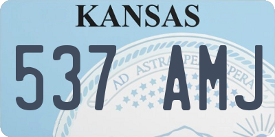 KS license plate 537AMJ