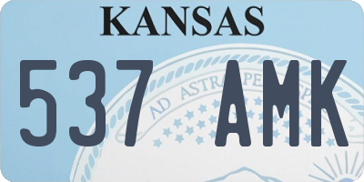 KS license plate 537AMK