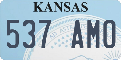 KS license plate 537AMO