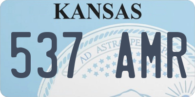 KS license plate 537AMR
