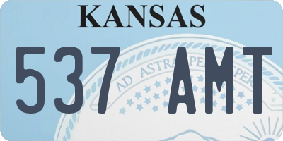 KS license plate 537AMT